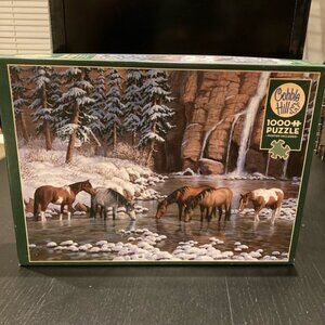 Vintage Cobble Hill Puzzle Horses Multi-color N/A